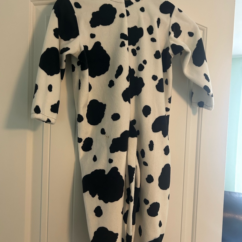 Cozy White and Black Cow Print Footies